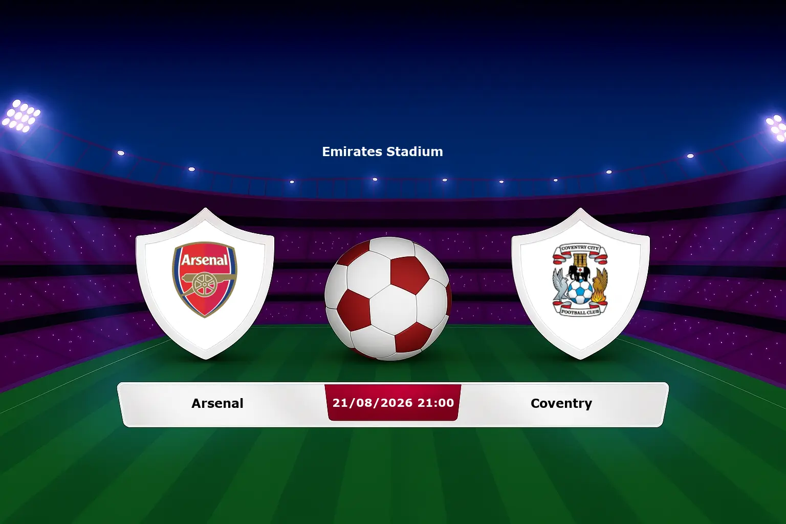 Arsenal vs Coventry 21.08.2026