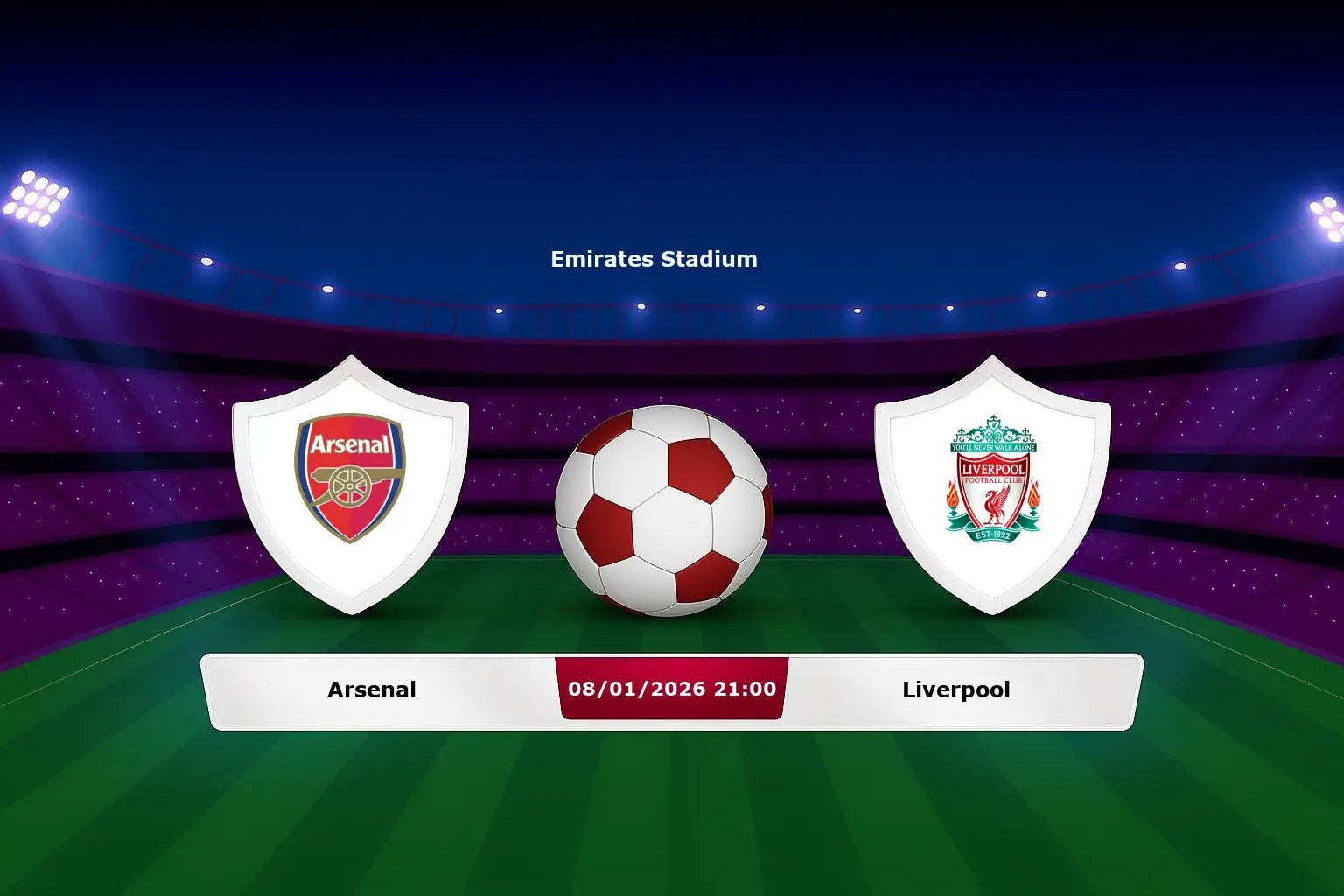 Arsenal vs Liverpool 08.01.2026