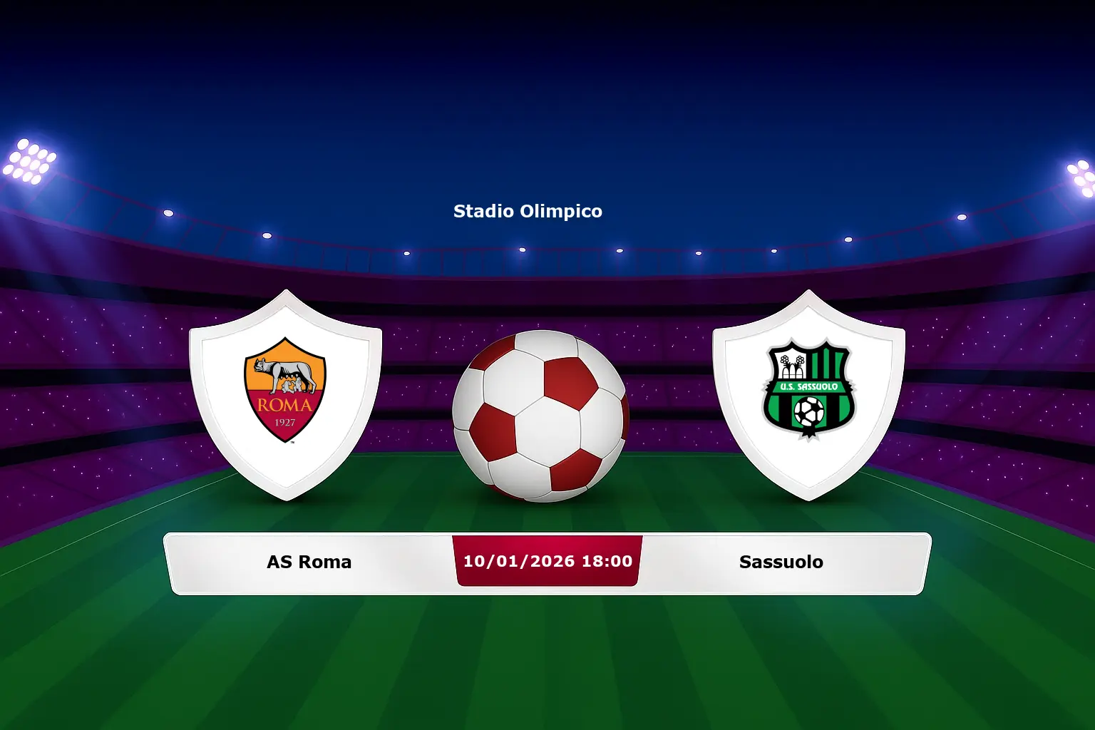AS Roma vs Sassuolo 10.01.2026