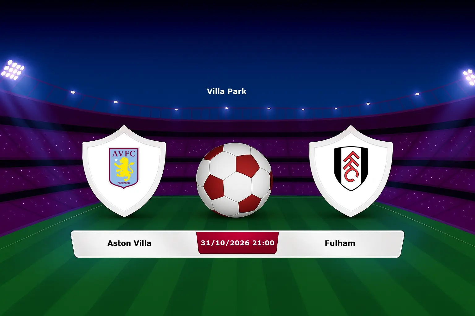 Aston Villa vs Fulham 31.10.2026