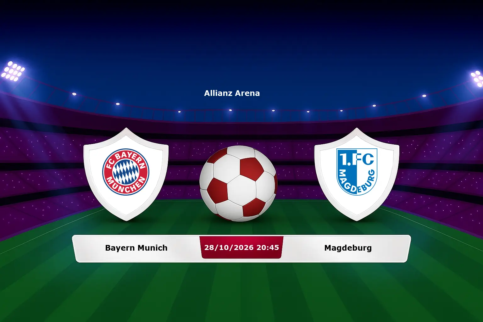 Bayern Munich vs Magdeburg 28.10.2026