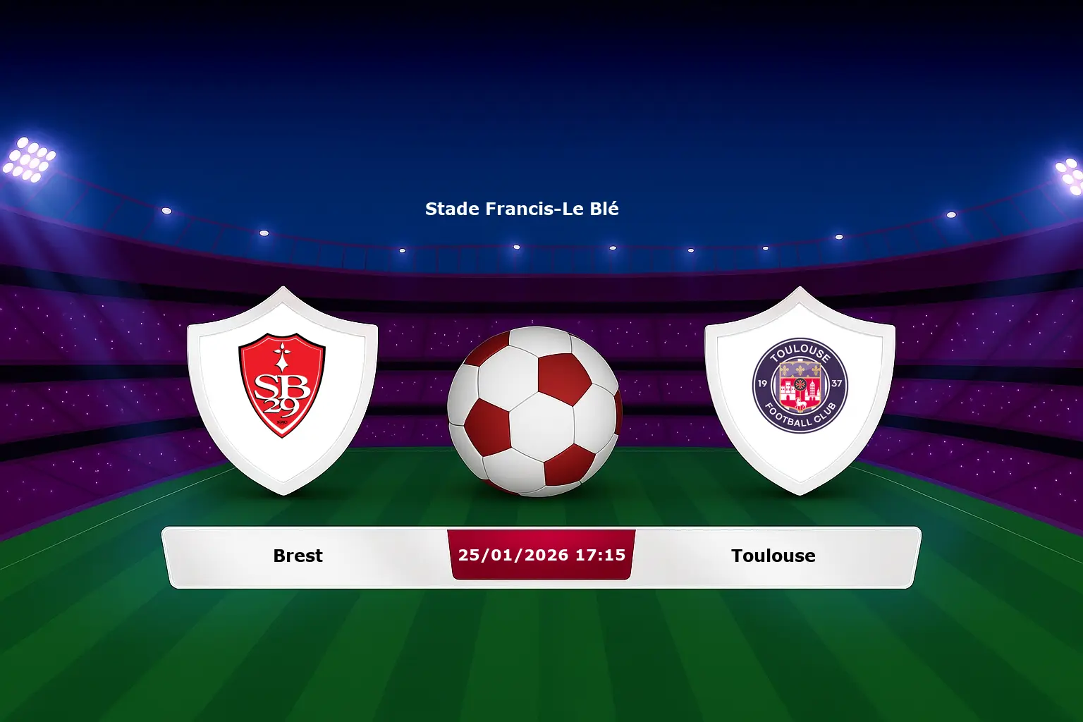 Brest vs Toulouse 25.01.2026