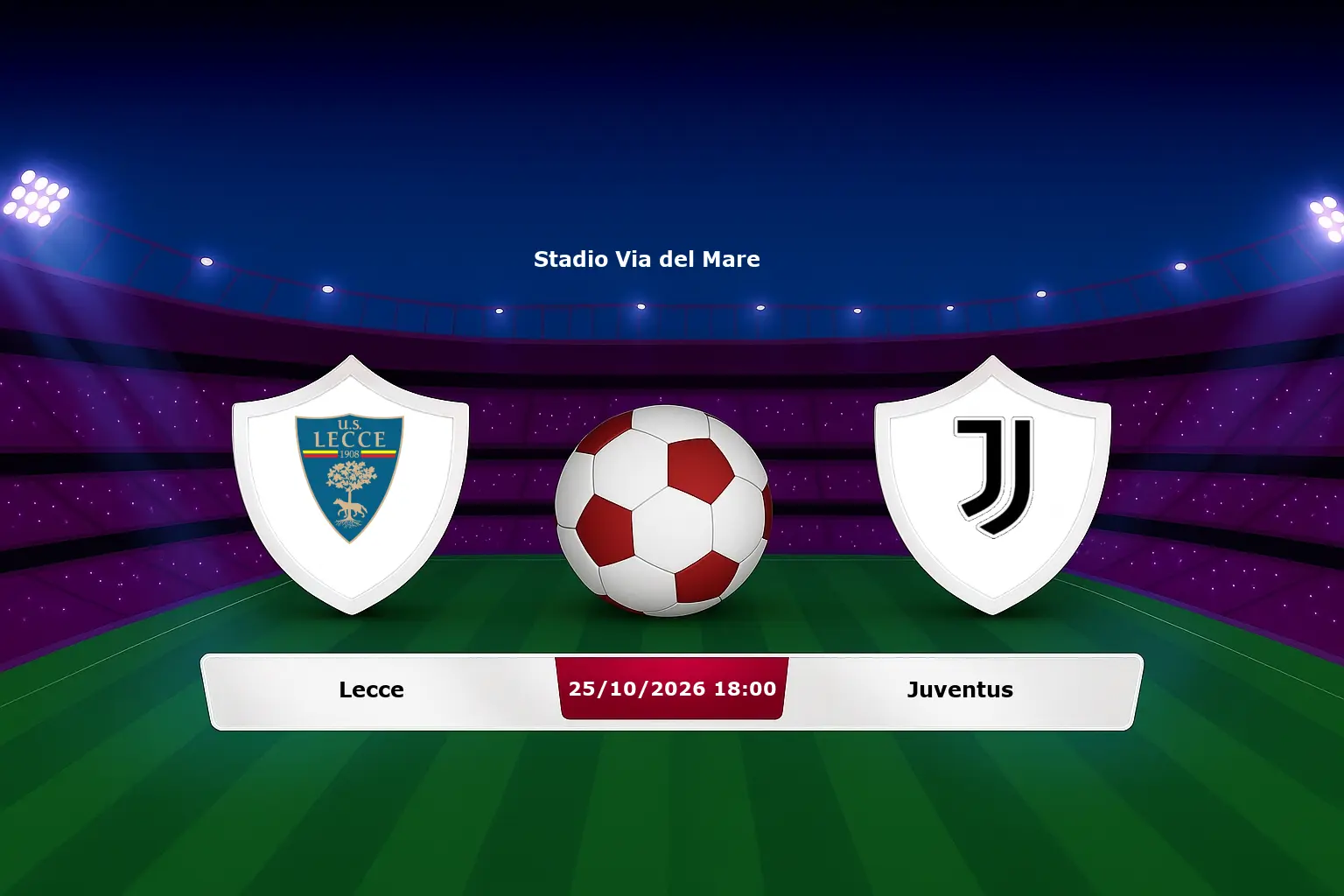 Lecce vs Juventus 25.10.2026