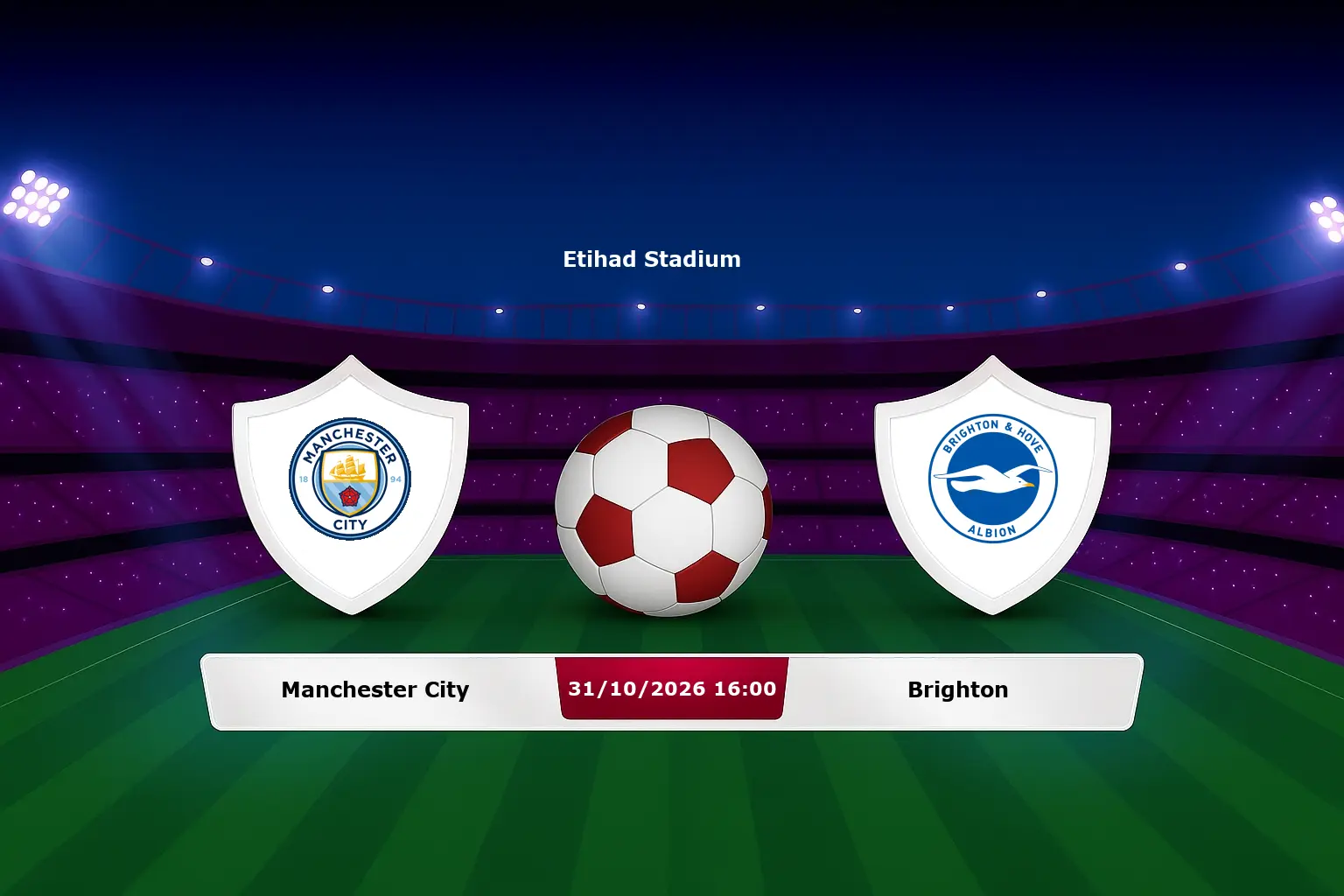 Manchester City vs Brighton 31.10.2026