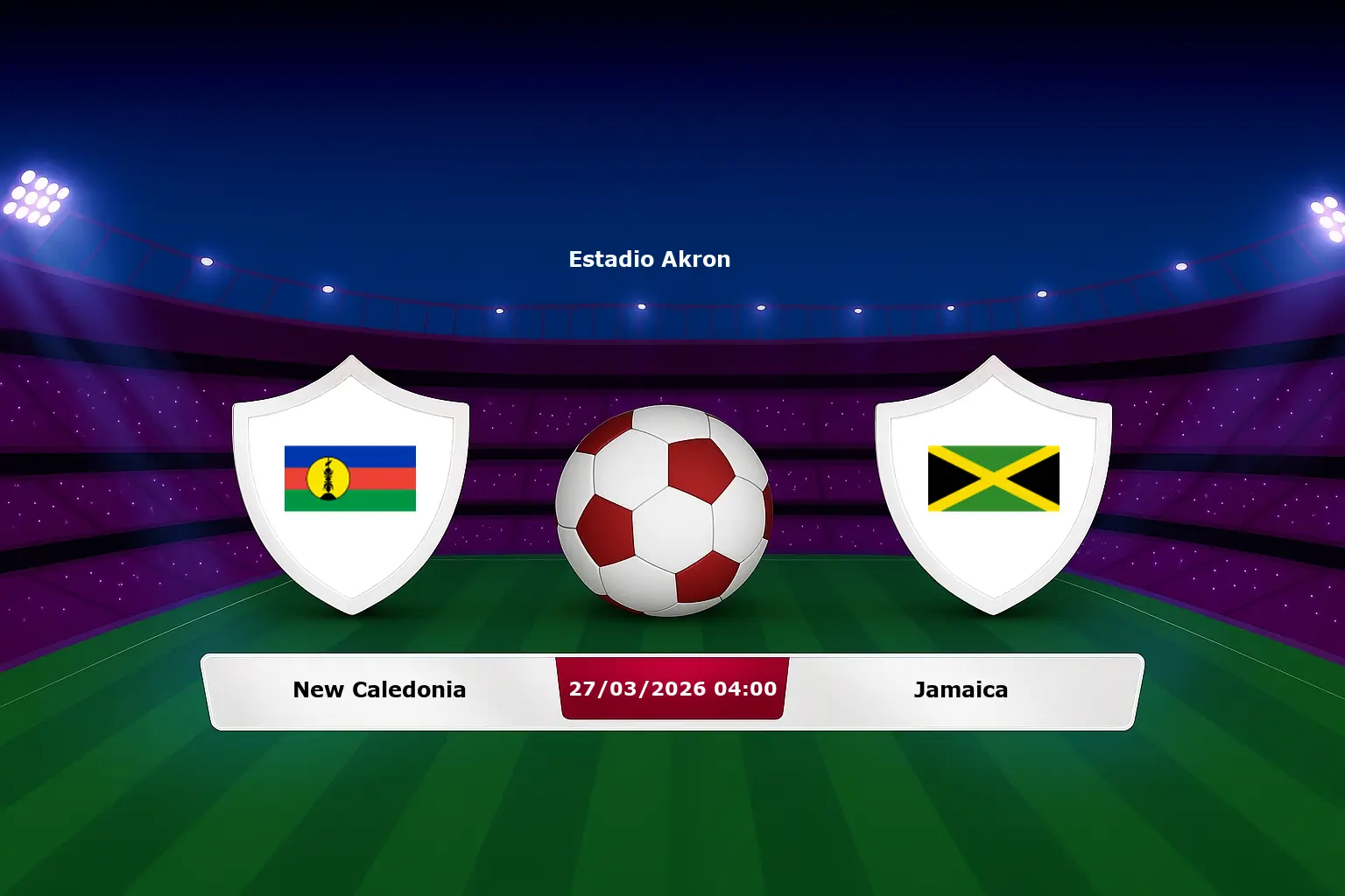 New Caledonia vs Jamaica 27.03.2026
