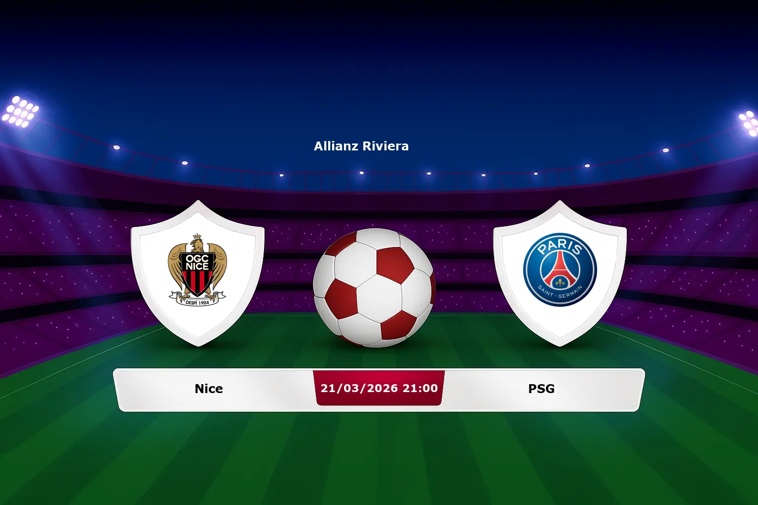 Nice vs PSG 21.03.2026