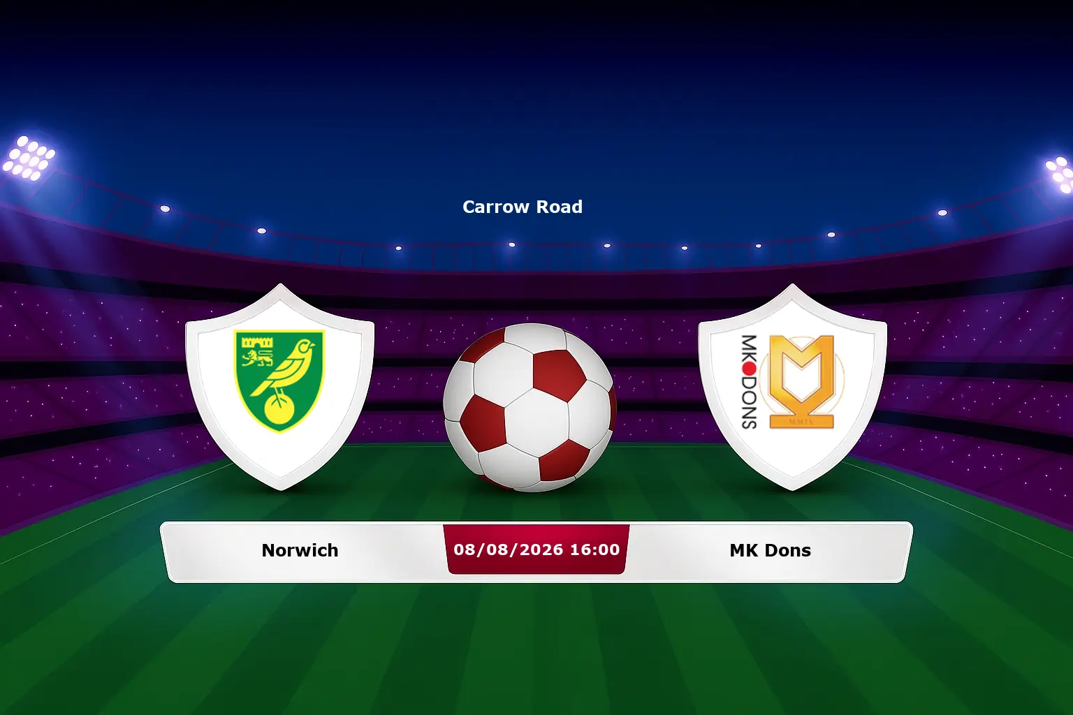 Norwich vs MK Dons 08.08.2026