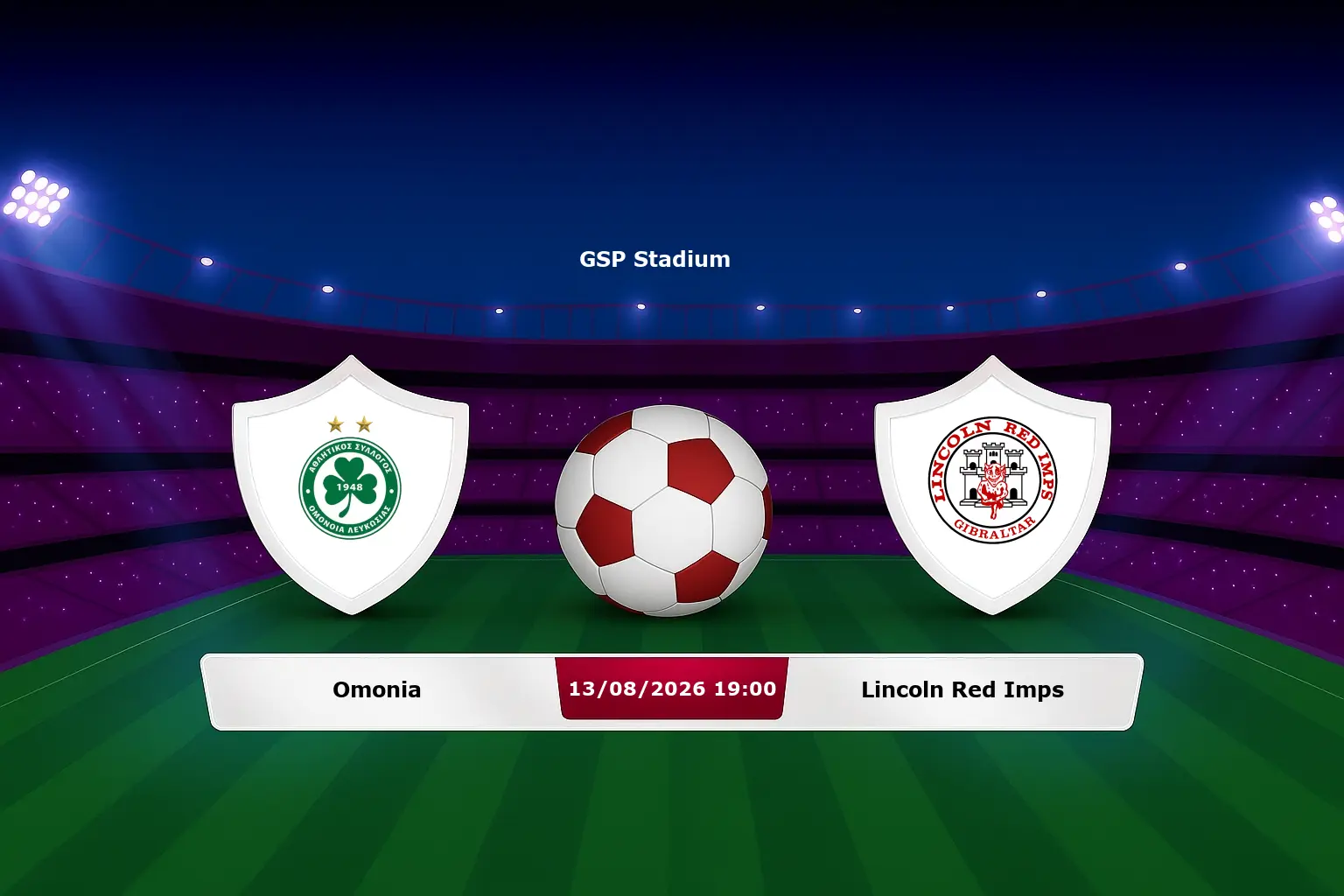 Omonia vs Lincoln Red Imps 13.08.2026