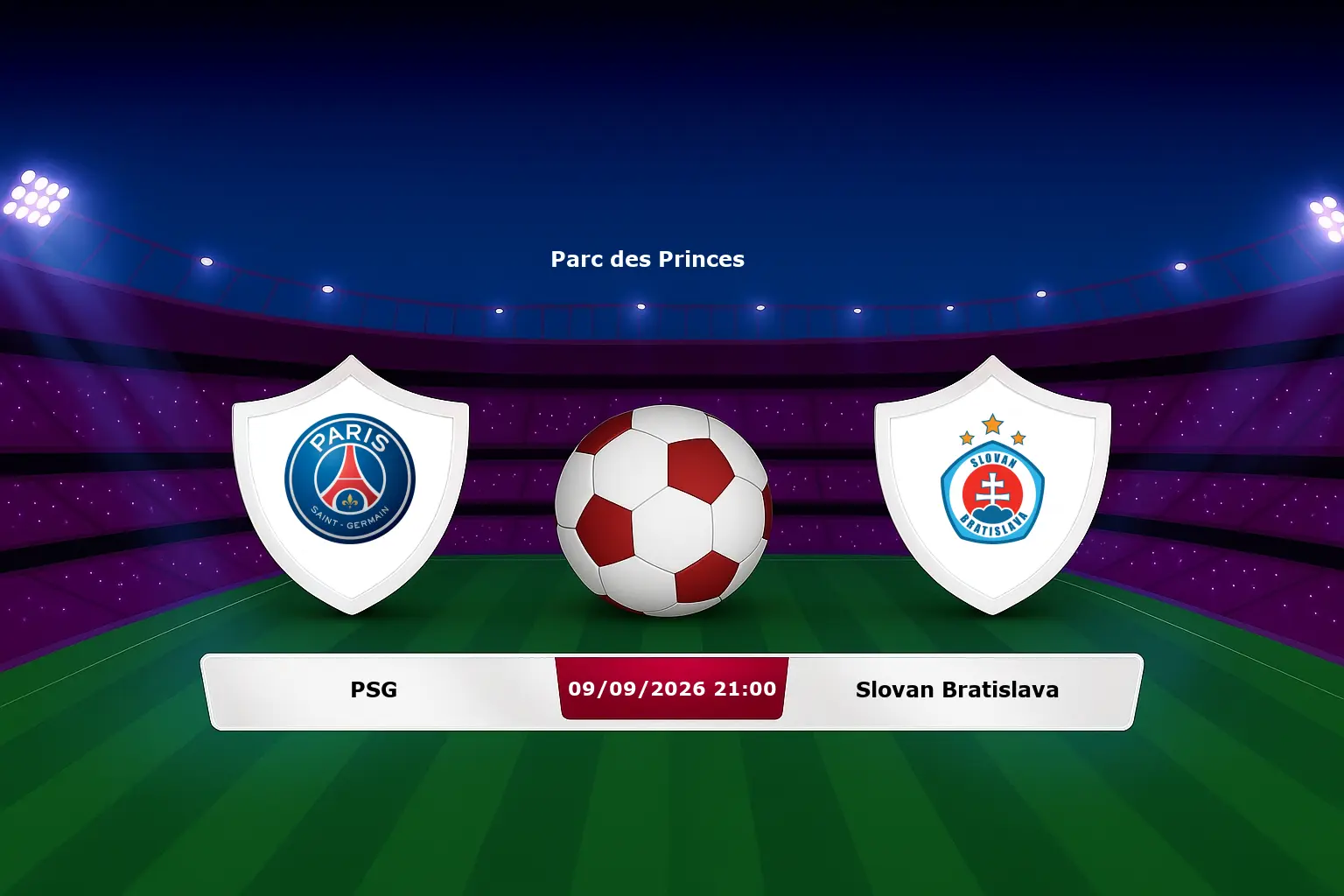 PSG vs Slovan Bratislava 09.09.2026