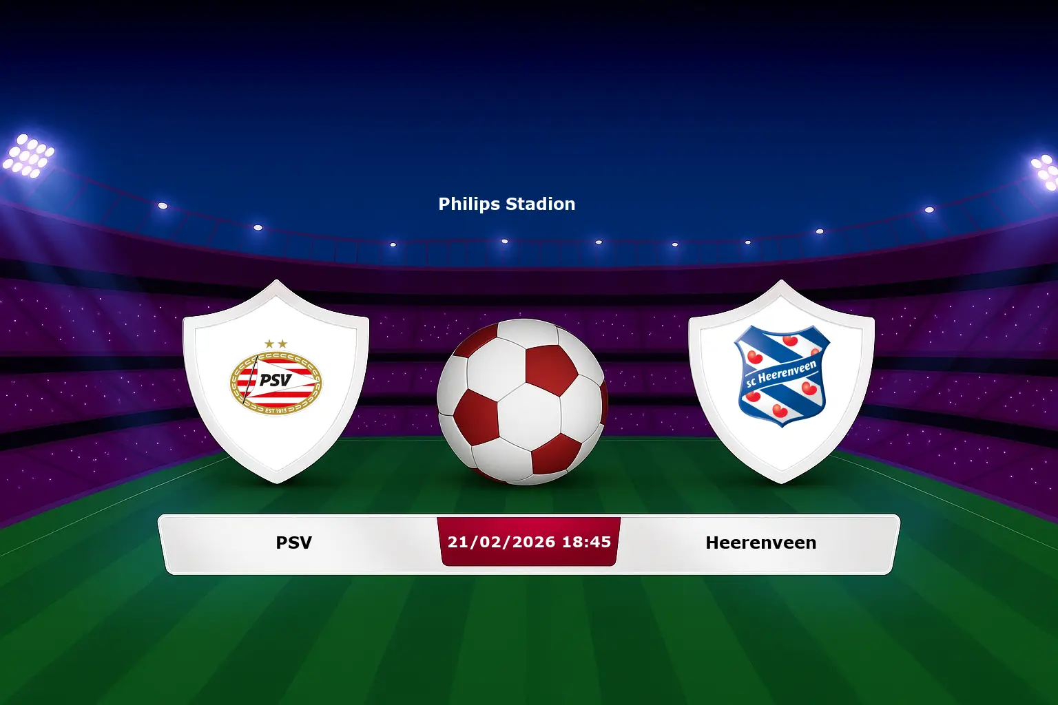 PSV vs Heerenveen 21.02.2026