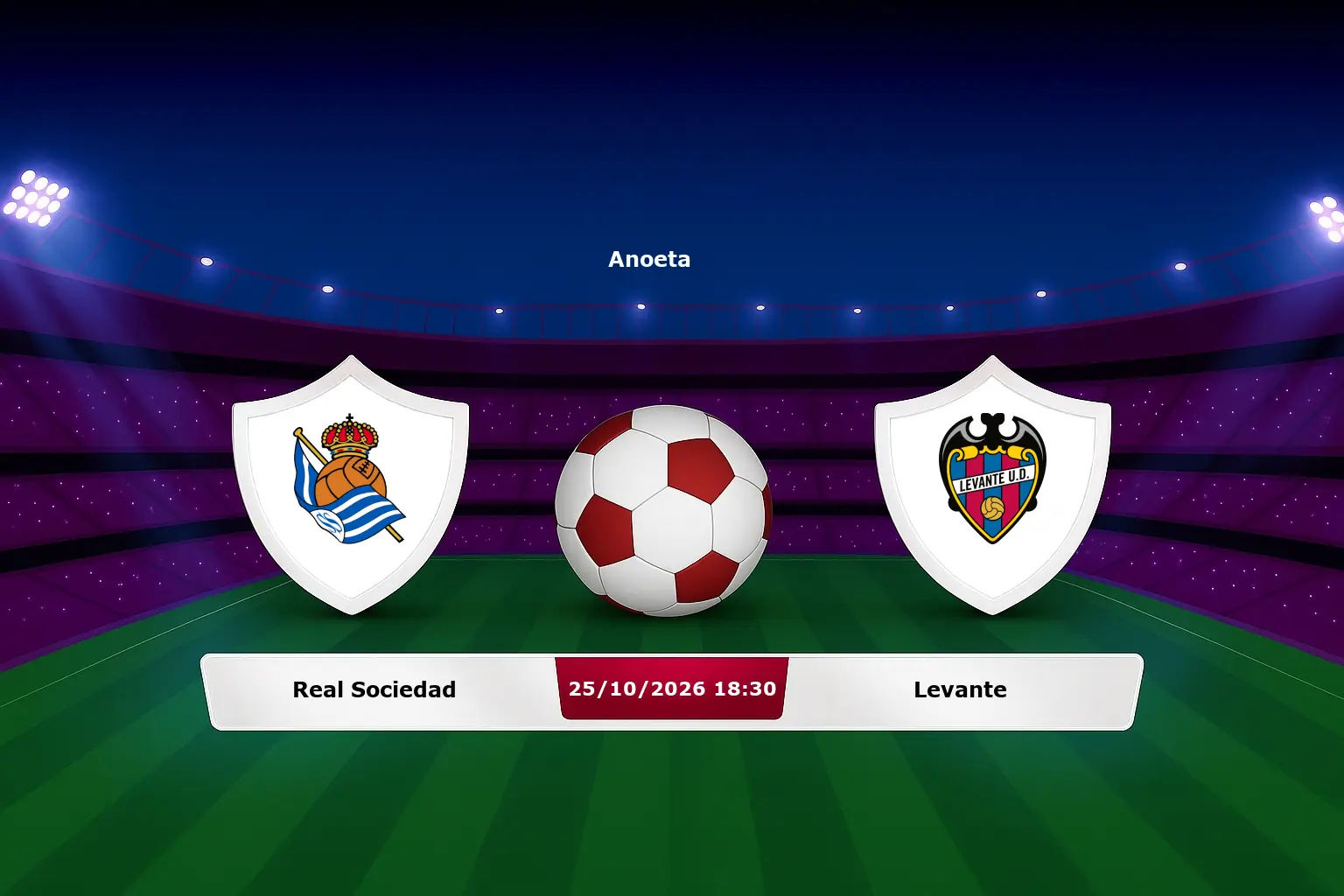Real Sociedad vs Levante 25.10.2026