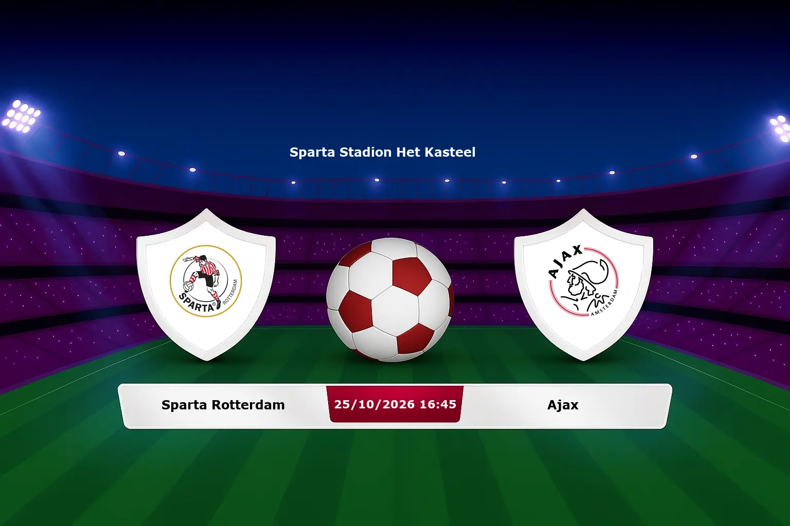 Sparta Rotterdam vs Ajax 25.10.2026