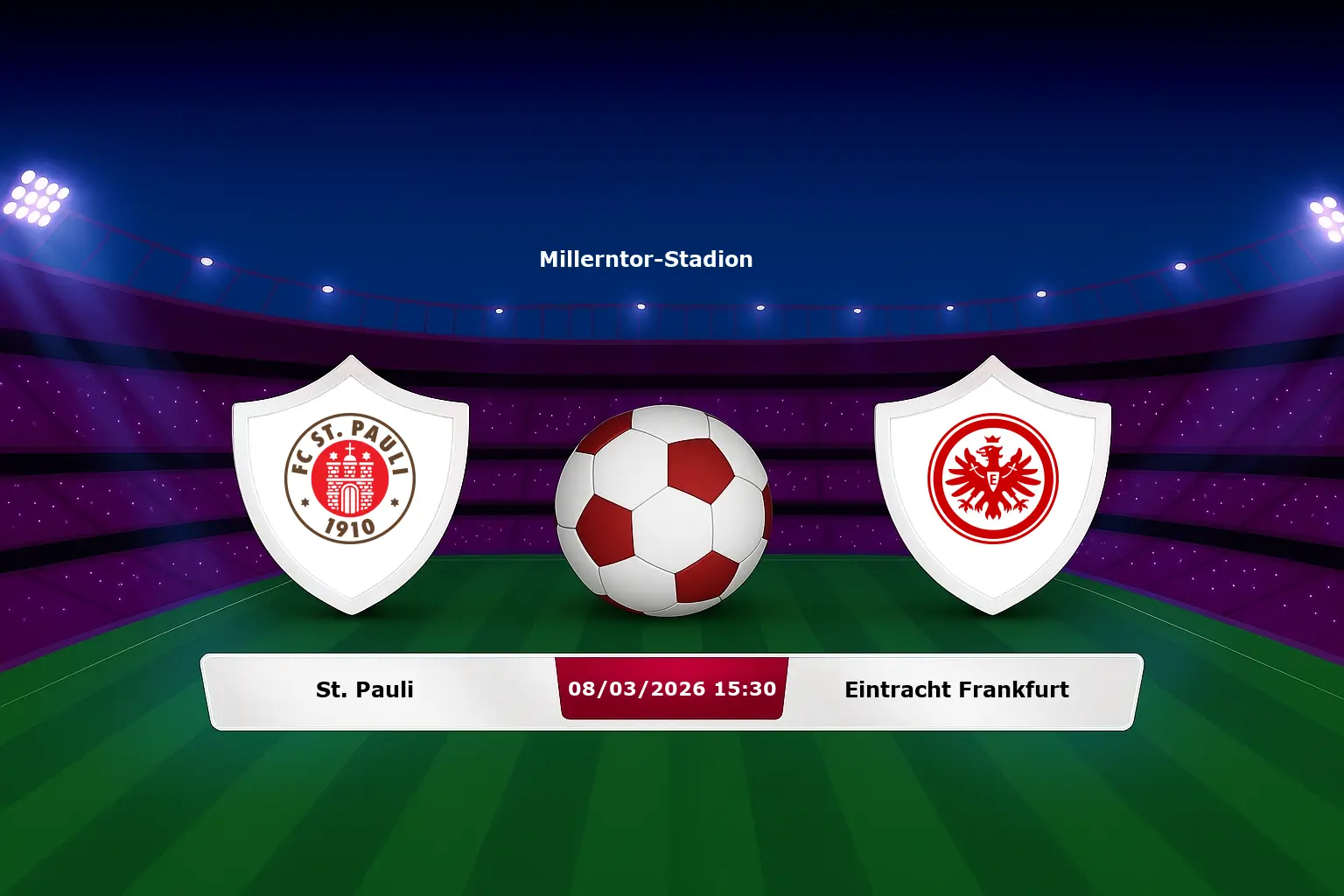 St. Pauli vs Eintracht Frankfurt 08.03.2026