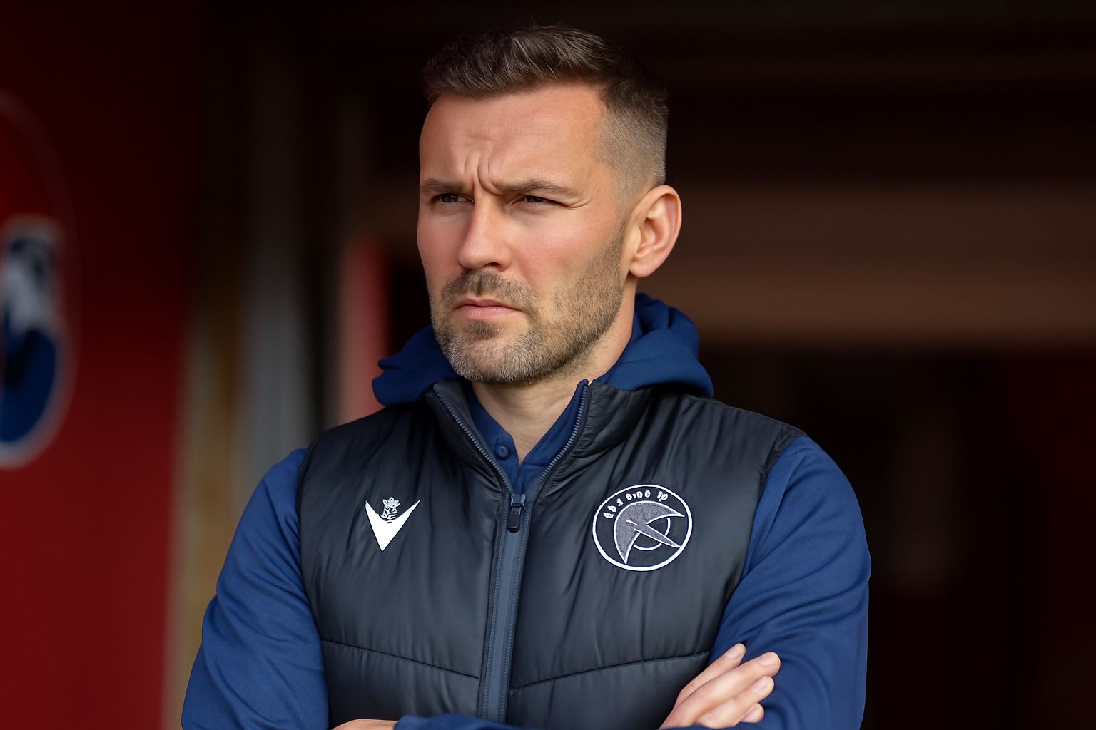 Walsall Head Coach Mat Sadler watches on