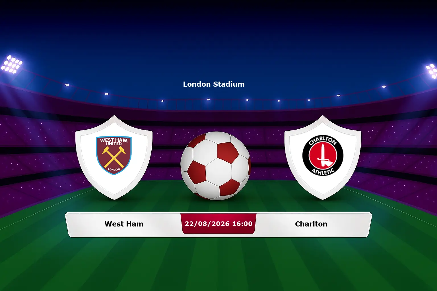 West Ham vs Charlton 22.08.2026