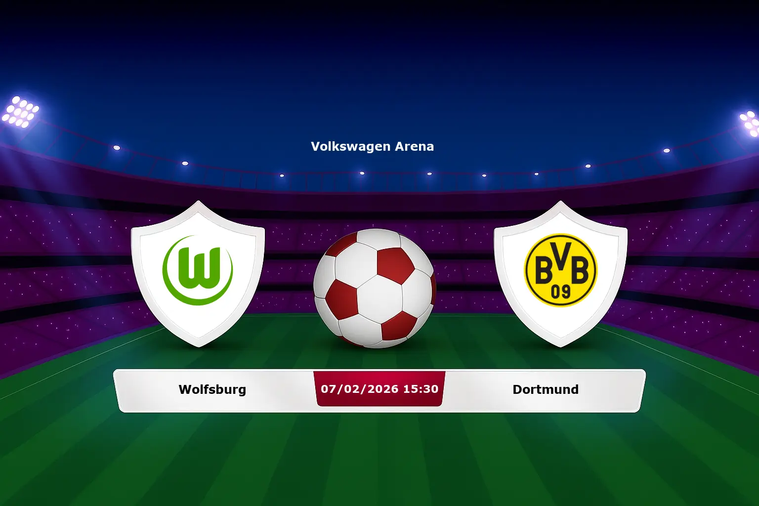 Wolfsburg vs Dortmund 07.02.2026